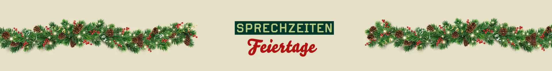 Sprechzeiten Feiertage