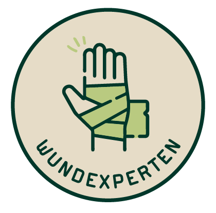 Icon Wundexperten, Hand mit Verband