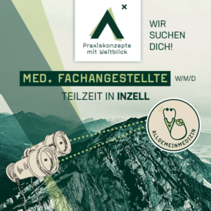 Berge im Hintergrund mit Fernglas